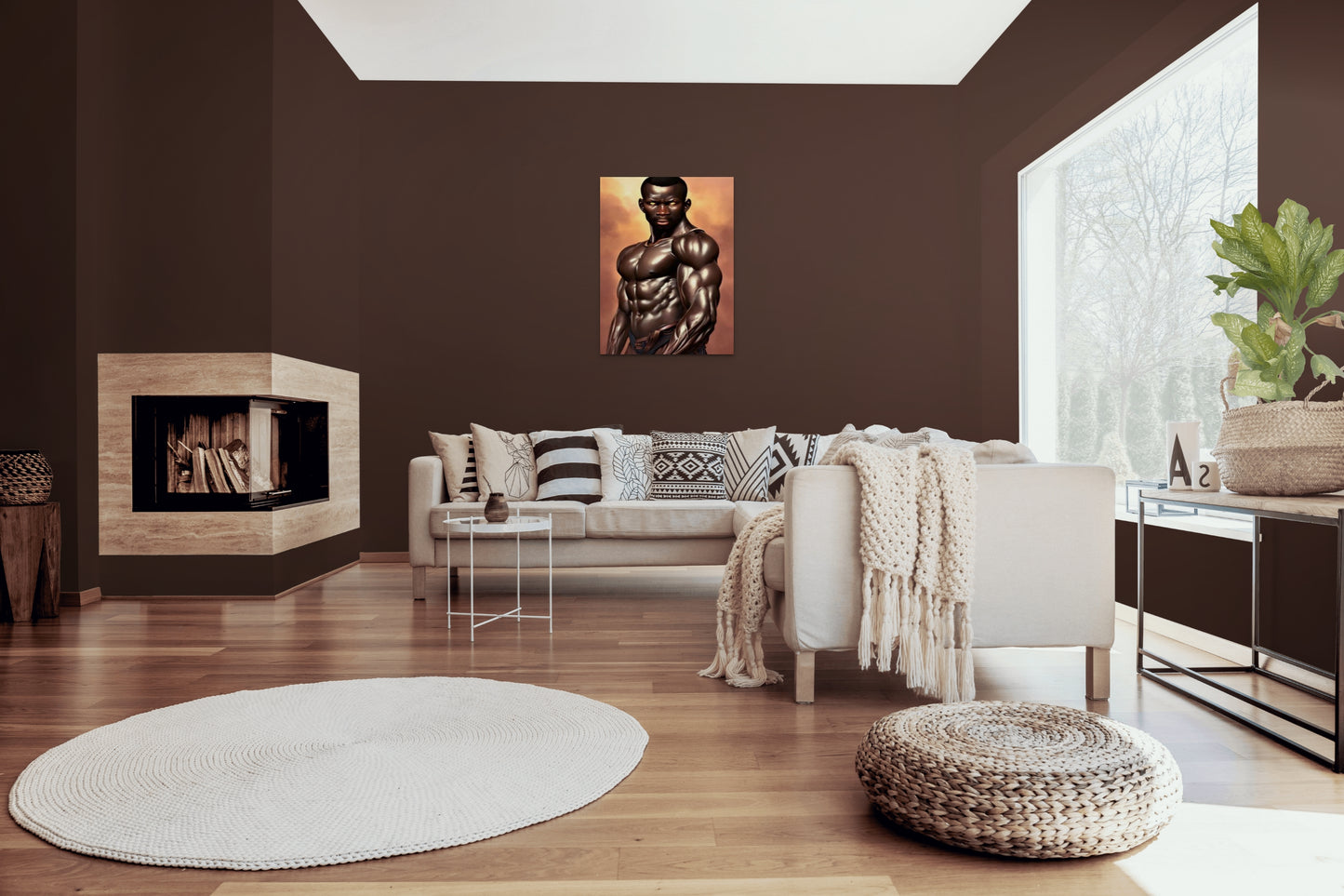 WARRIOR CYON, African Portrait Canvas Wall Art.