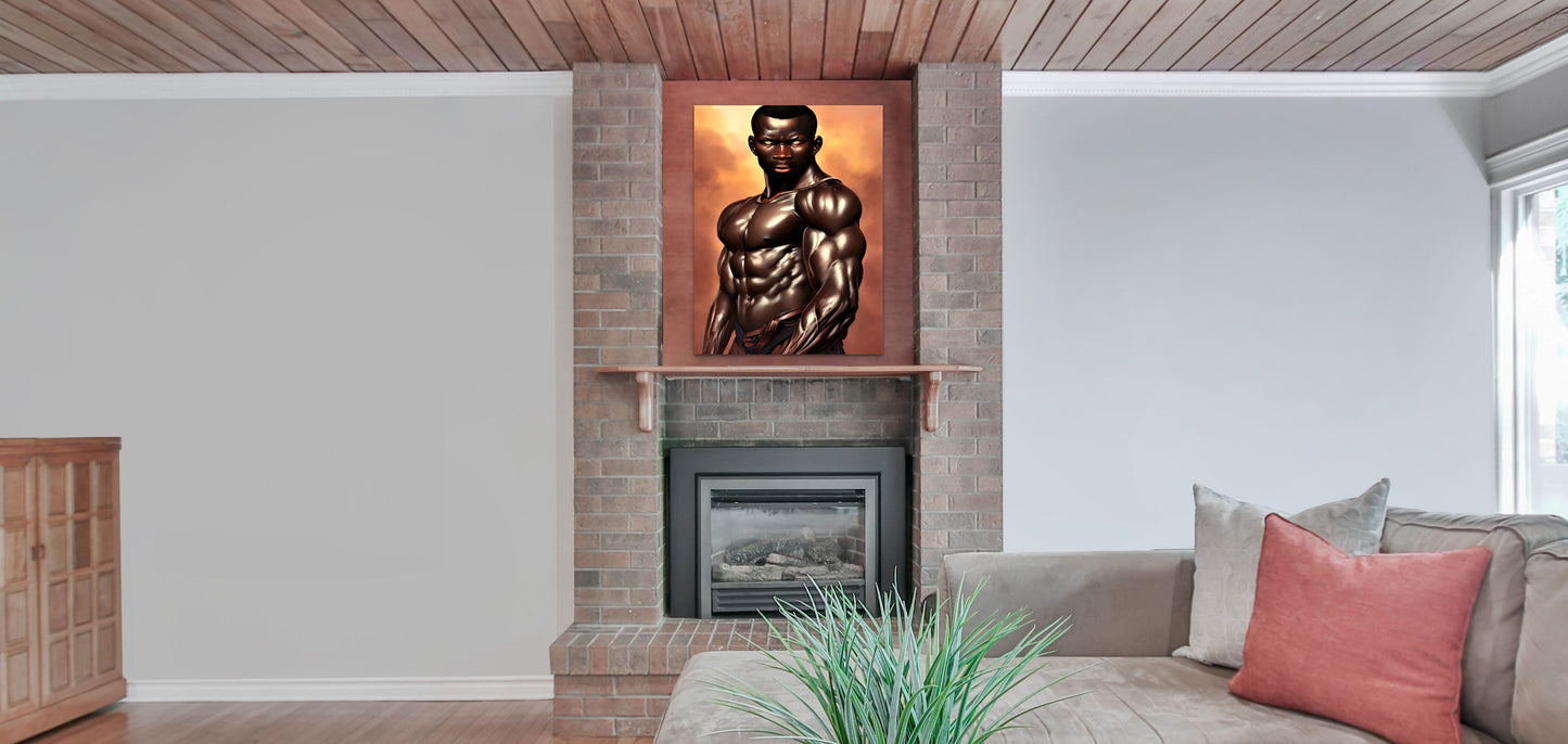 WARRIOR CYON, African Portrait Canvas Wall Art.