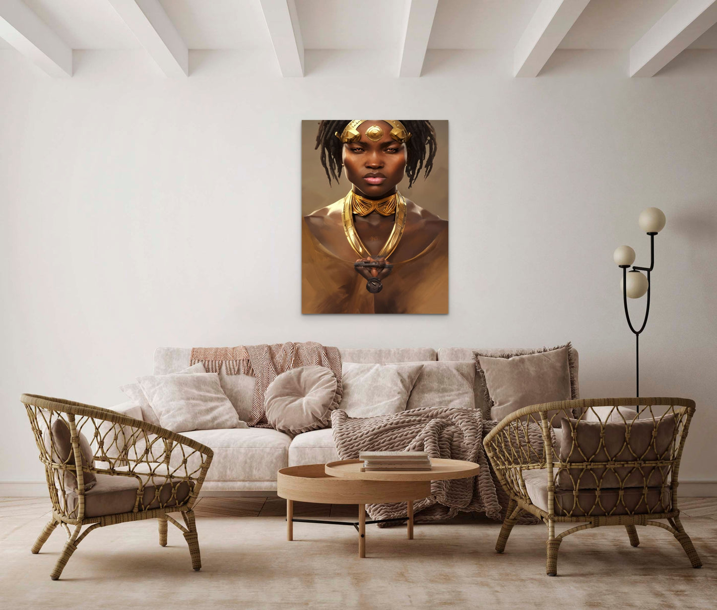 WARRIOR DAILA, African Portrait Canvas Wall Art.