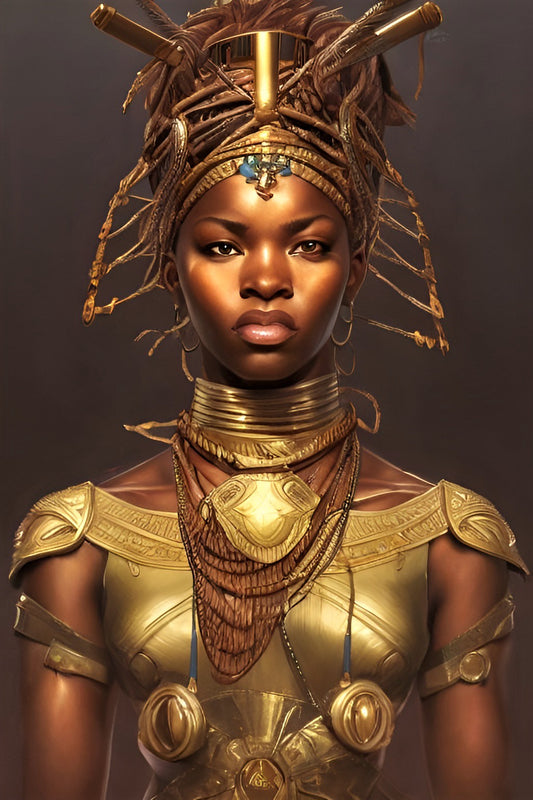 WARRIOR DEQUANA, African Portrait Canvas Wall Art.
