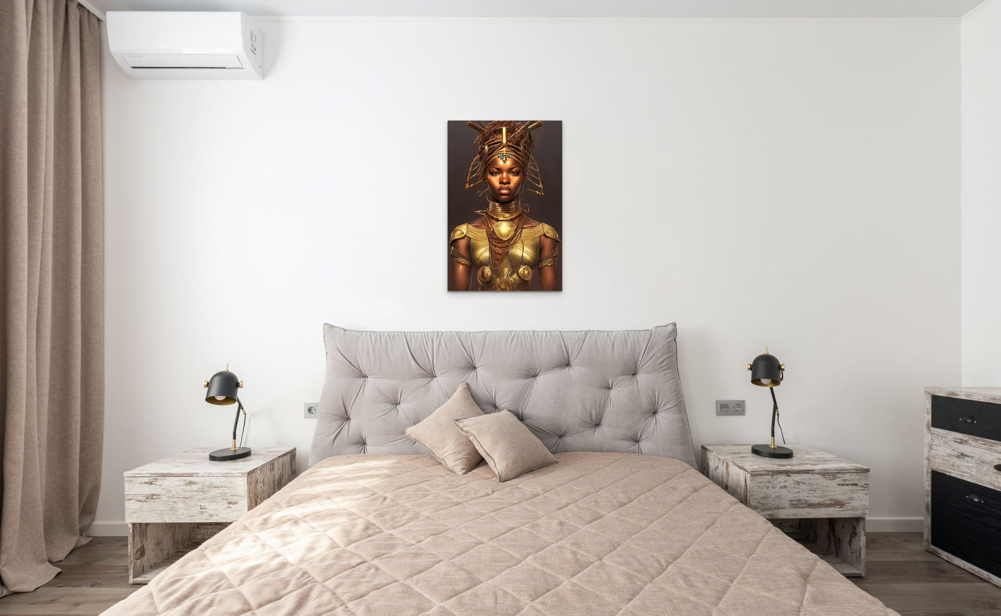 WARRIOR DEQUANA, African Portrait Canvas Wall Art.