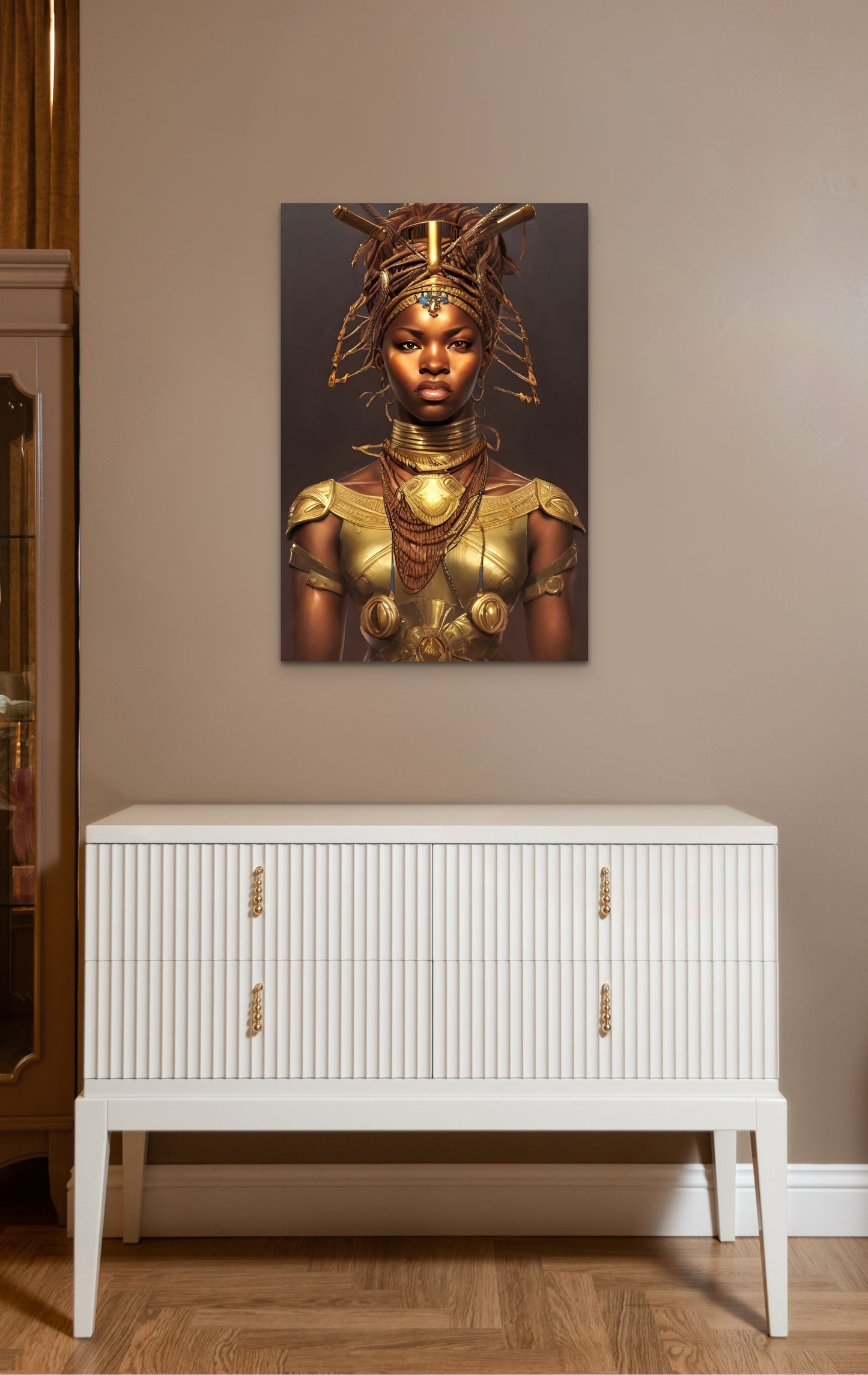 WARRIOR DEQUANA, African Portrait Canvas Wall Art.