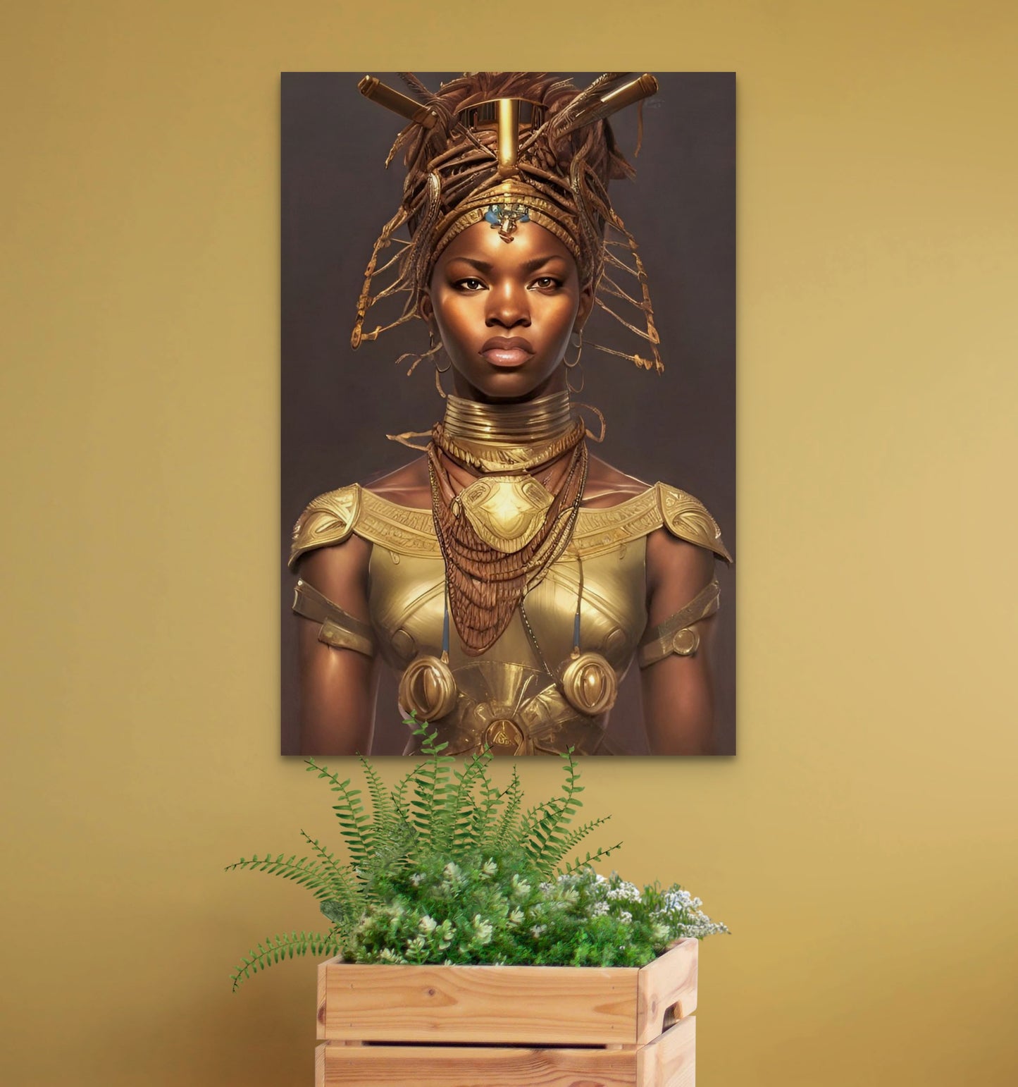 WARRIOR DEQUANA, African Portrait Canvas Wall Art.