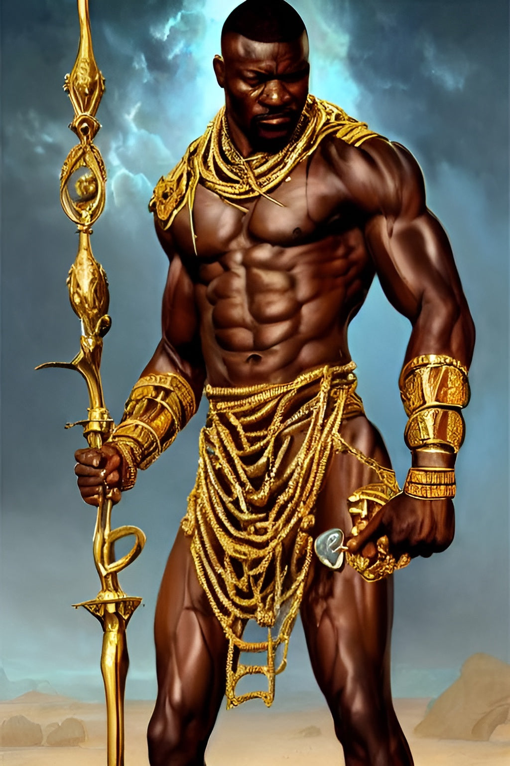 WARRIOR DUNDUMEA, African Portrait Canvas Wall Art.