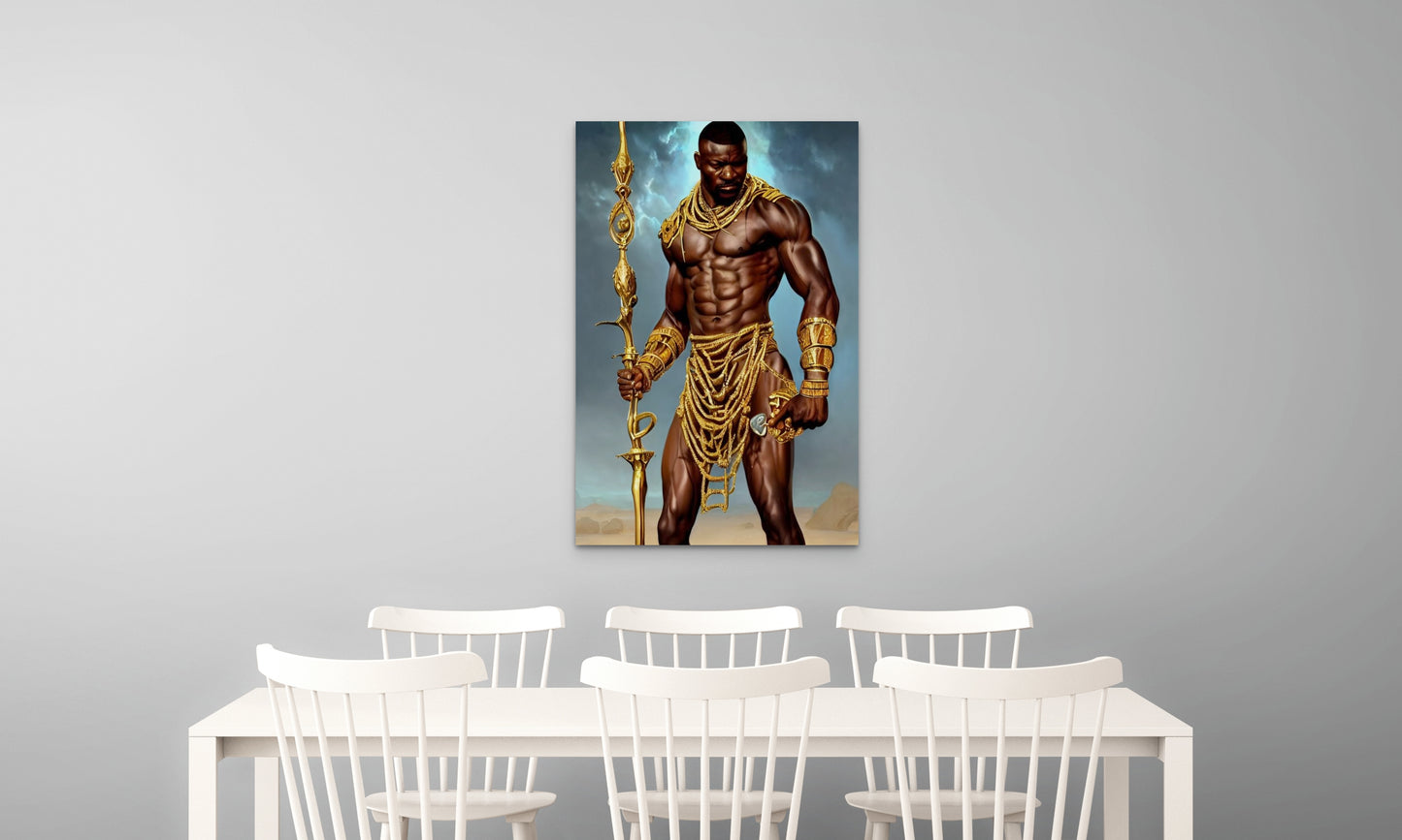 WARRIOR DUNDUMEA, African Portrait Canvas Wall Art.