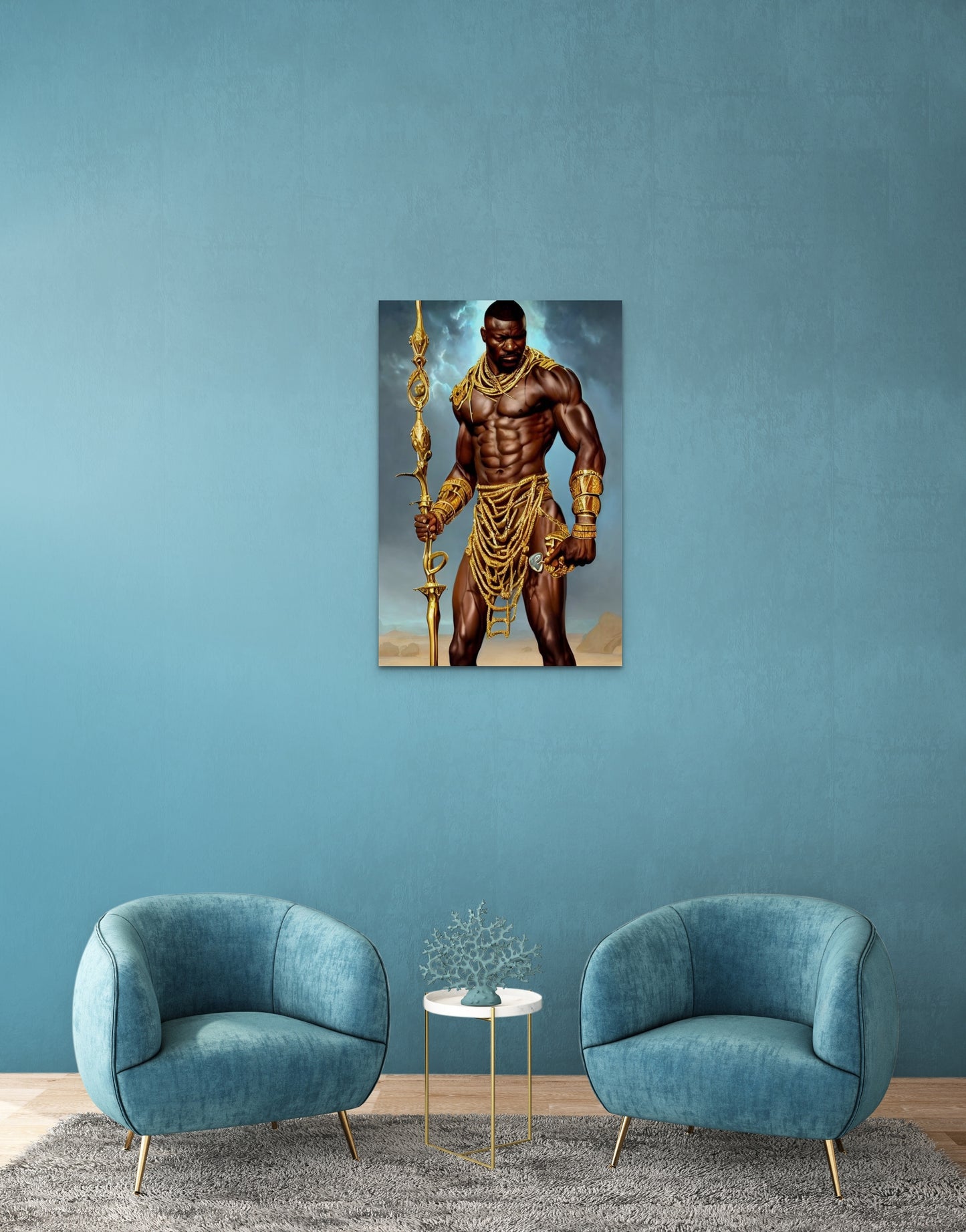 WARRIOR DUNDUMEA, African Portrait Canvas Wall Art.