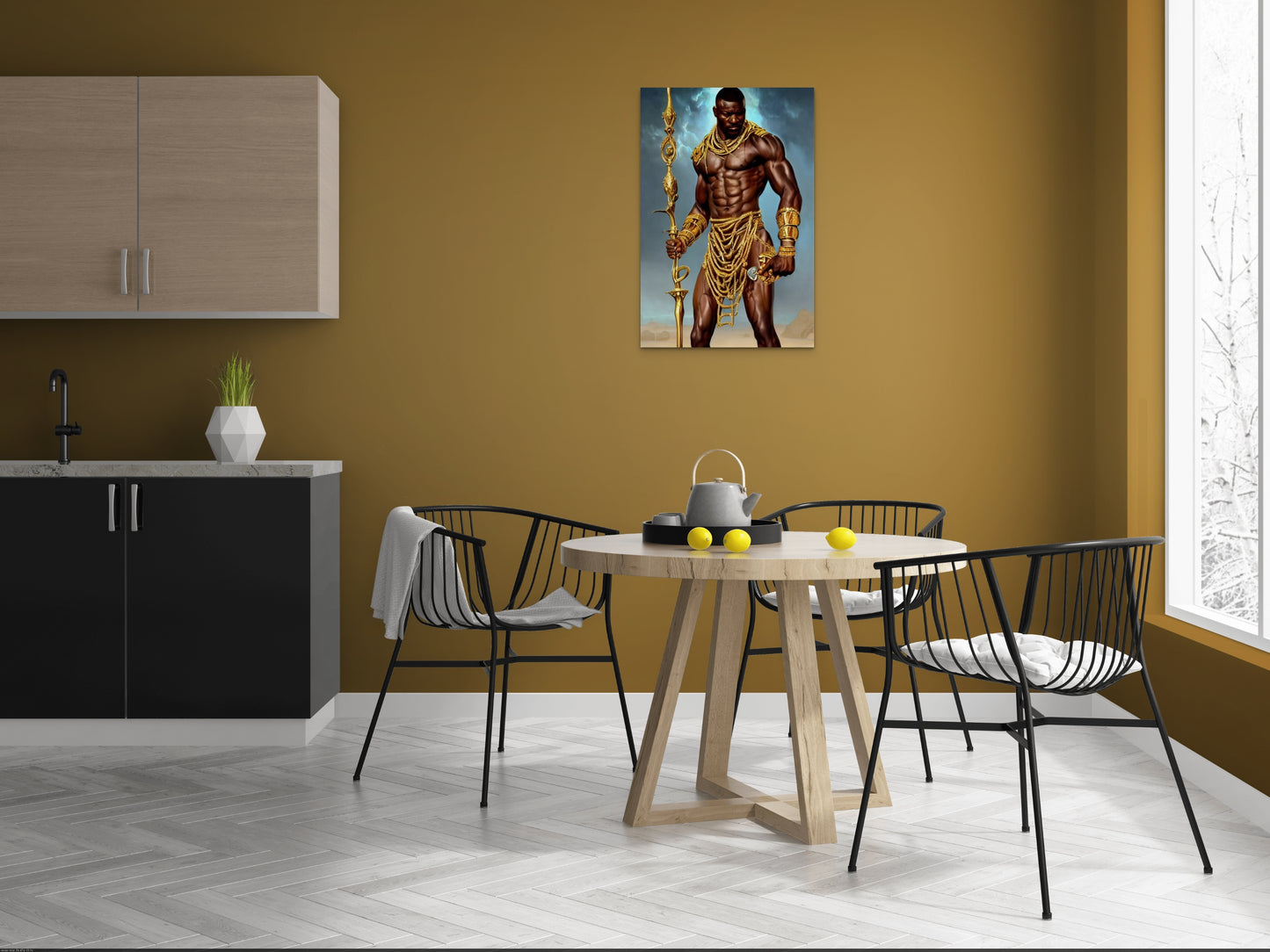 WARRIOR DUNDUMEA, African Portrait Canvas Wall Art.