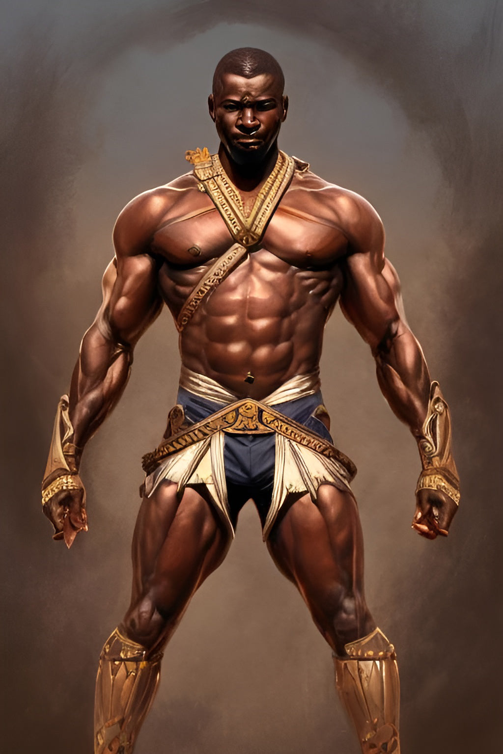 WARRIOR FAGAMOO, African Portrait Canvas Wall Art.