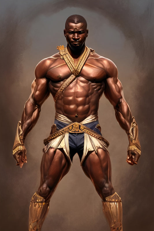 WARRIOR FAGAMOO, African Portrait Canvas Wall Art.