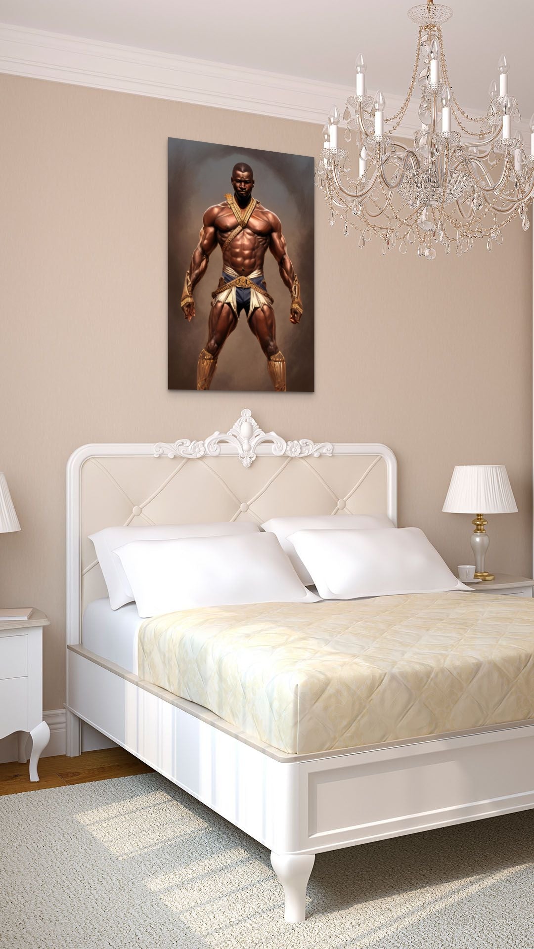 WARRIOR FAGAMOO, African Portrait Canvas Wall Art.