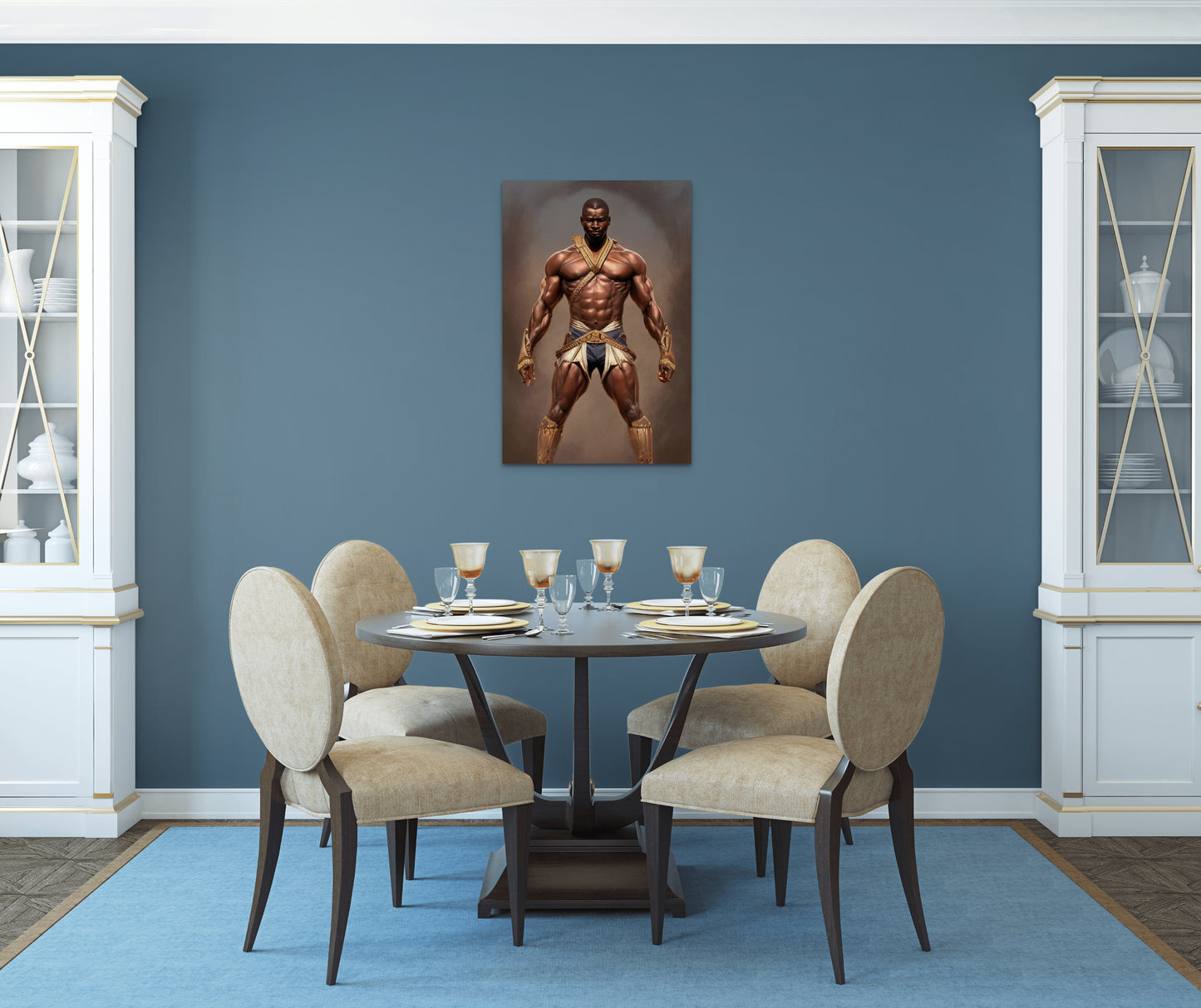 WARRIOR FAGAMOO, African Portrait Canvas Wall Art.