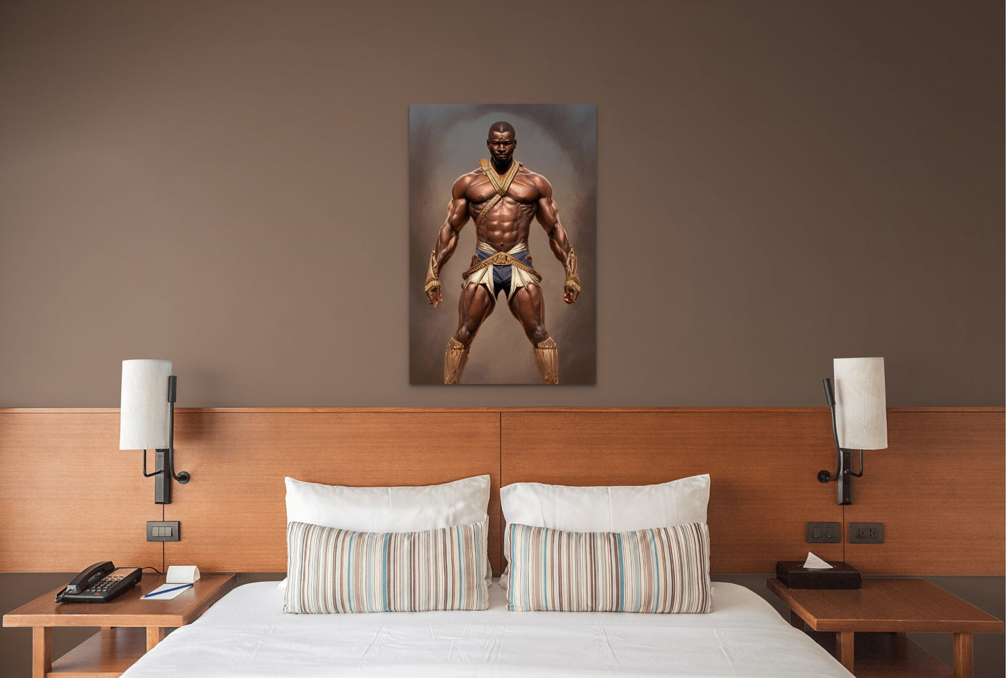 WARRIOR FAGAMOO, African Portrait Canvas Wall Art.