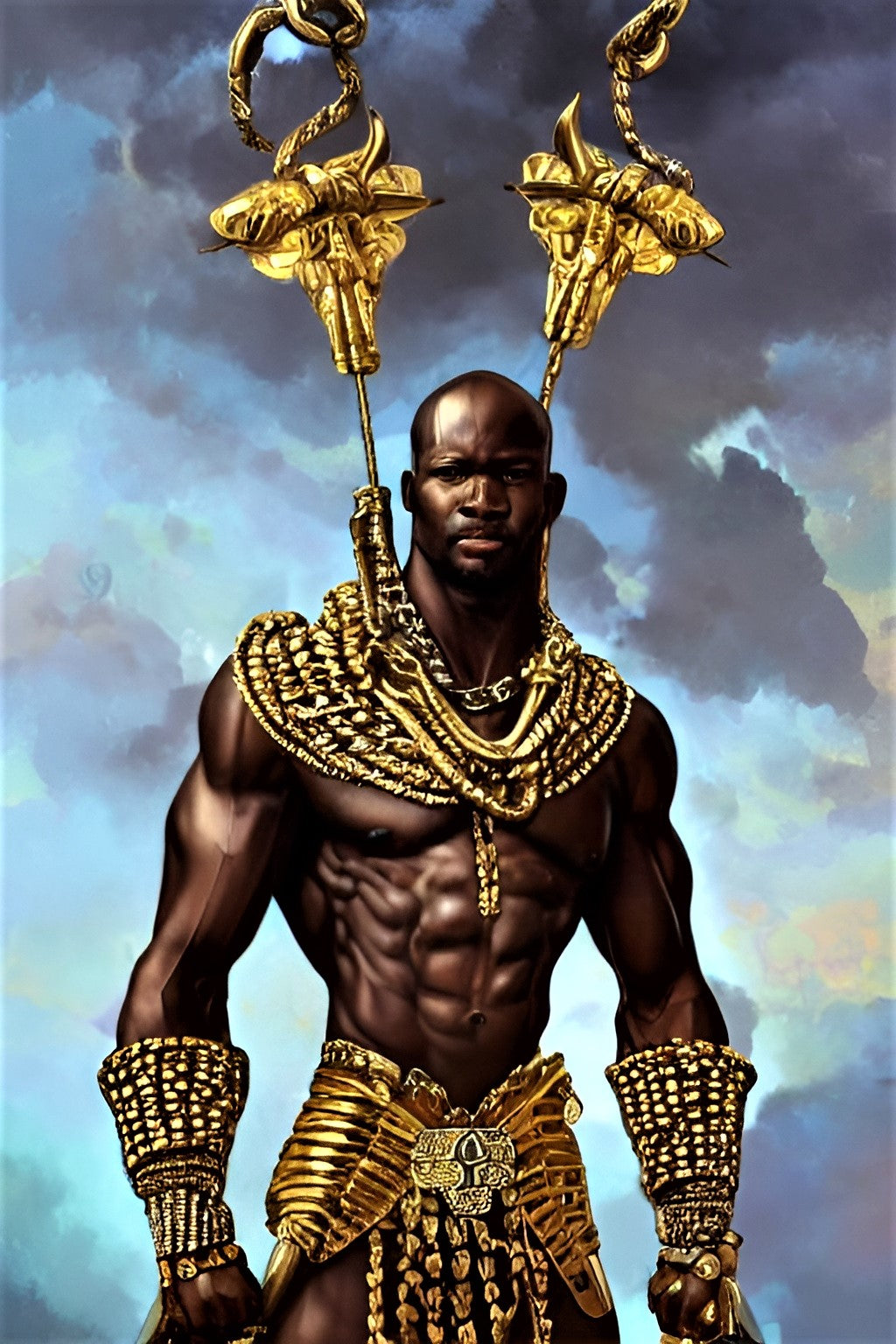 WARRIOR FARONDOE, African Portrait Canvas Wall Art.