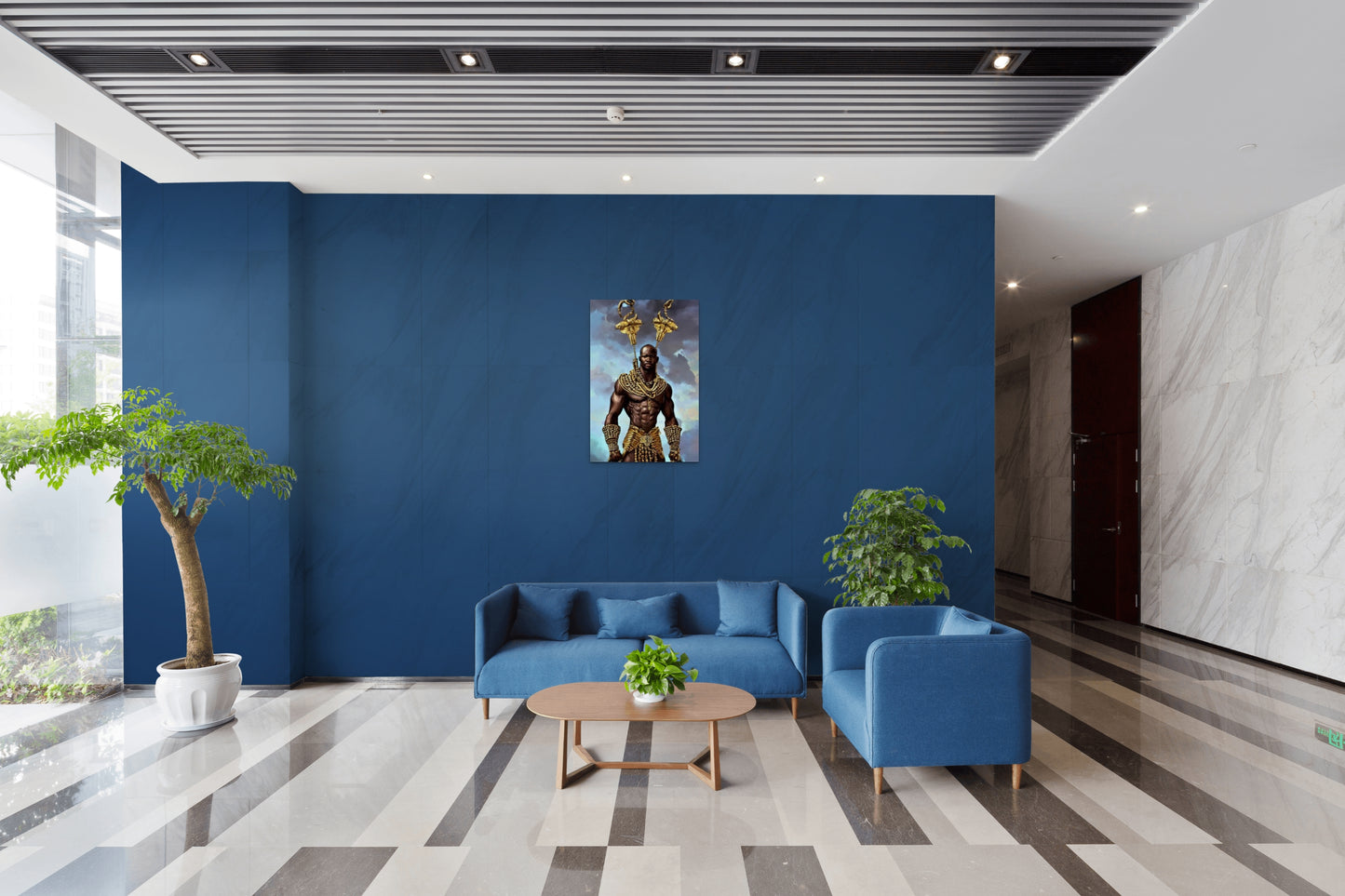 WARRIOR FARONDOE, African Portrait Canvas Wall Art.