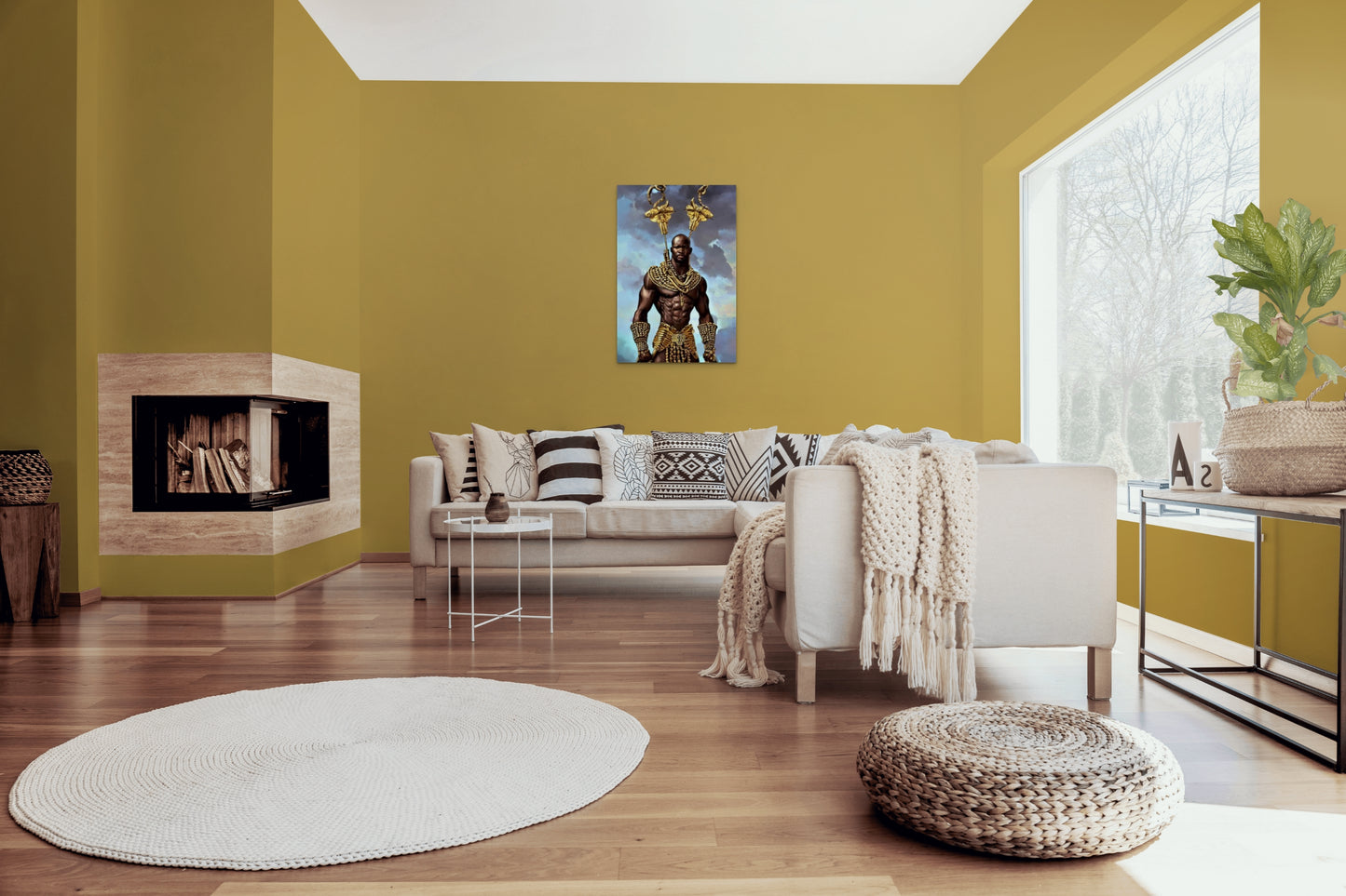 WARRIOR FARONDOE, African Portrait Canvas Wall Art.