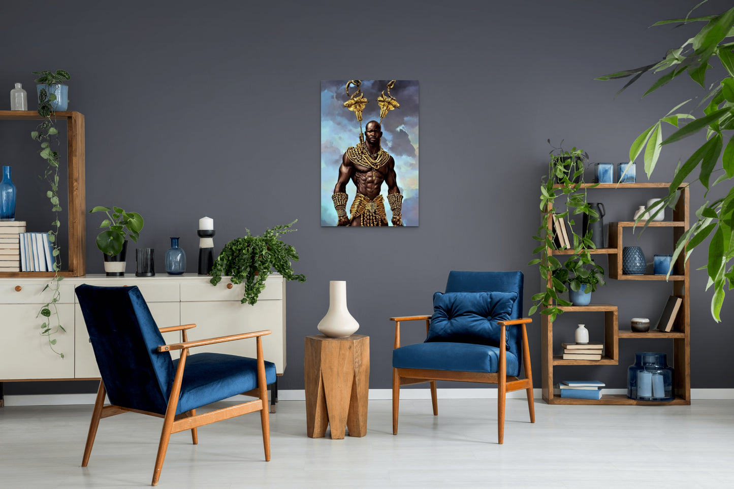 WARRIOR FARONDOE, African Portrait Canvas Wall Art.