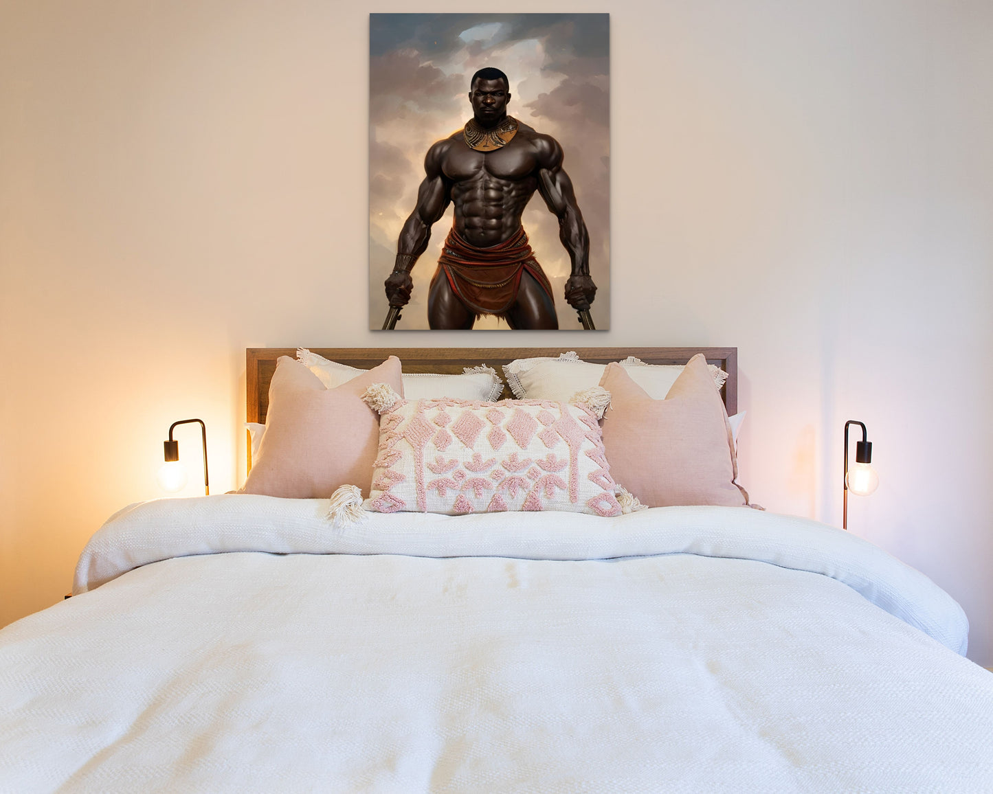 WARRIOR FRANDRAH, African Portrait Canvas Wall Art.