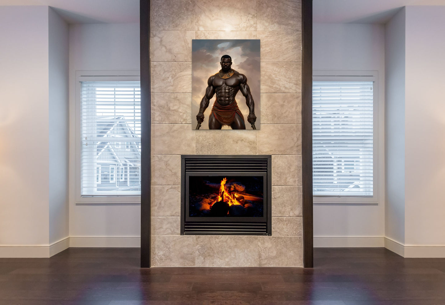 WARRIOR FRANDRAH, African Portrait Canvas Wall Art.