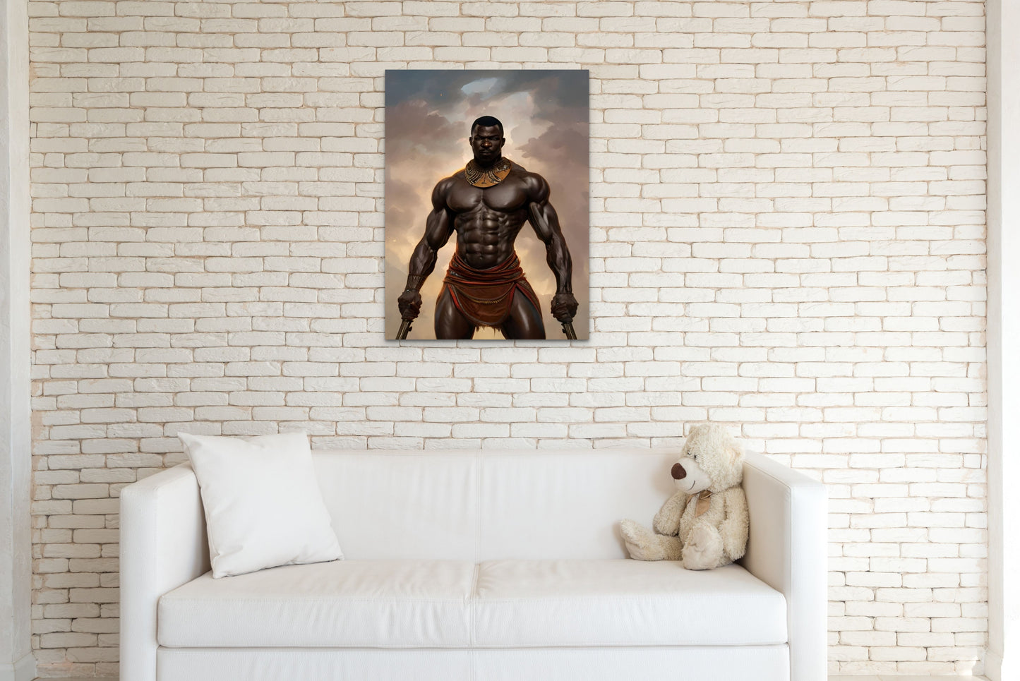 WARRIOR FRANDRAH, African Portrait Canvas Wall Art.