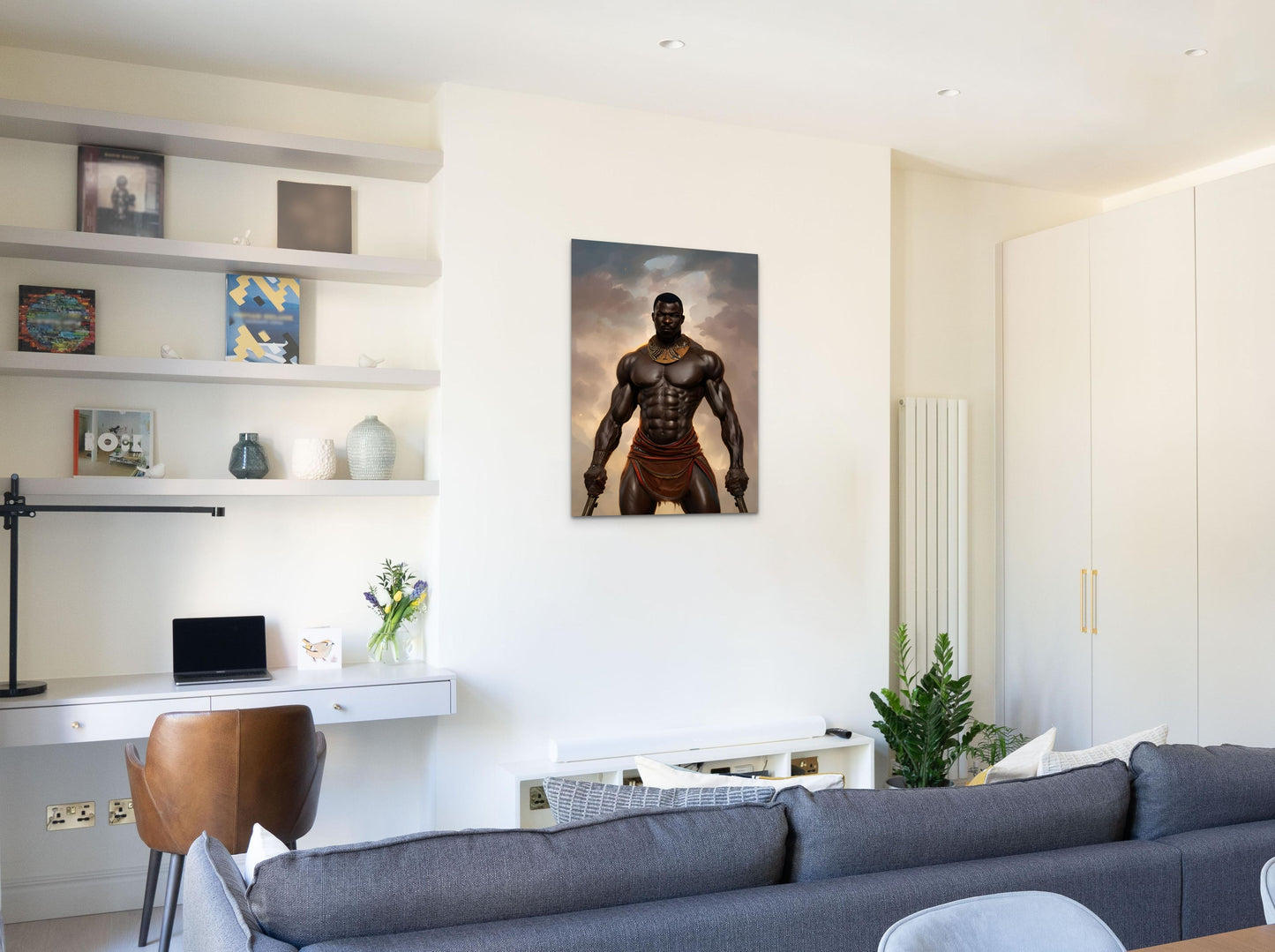 WARRIOR FRANDRAH, African Portrait Canvas Wall Art.