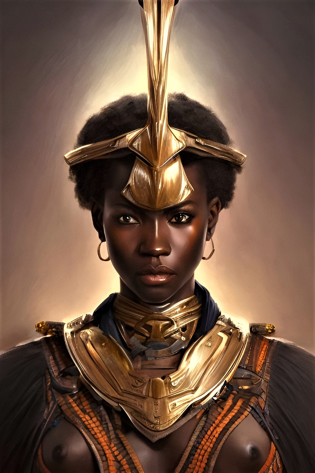 WARRIOR GWYNJARA, African Portrait Canvas Wall Art.