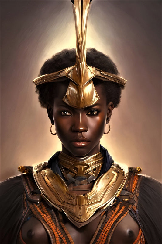 WARRIOR GWYNJARA, African Portrait Canvas Wall Art.