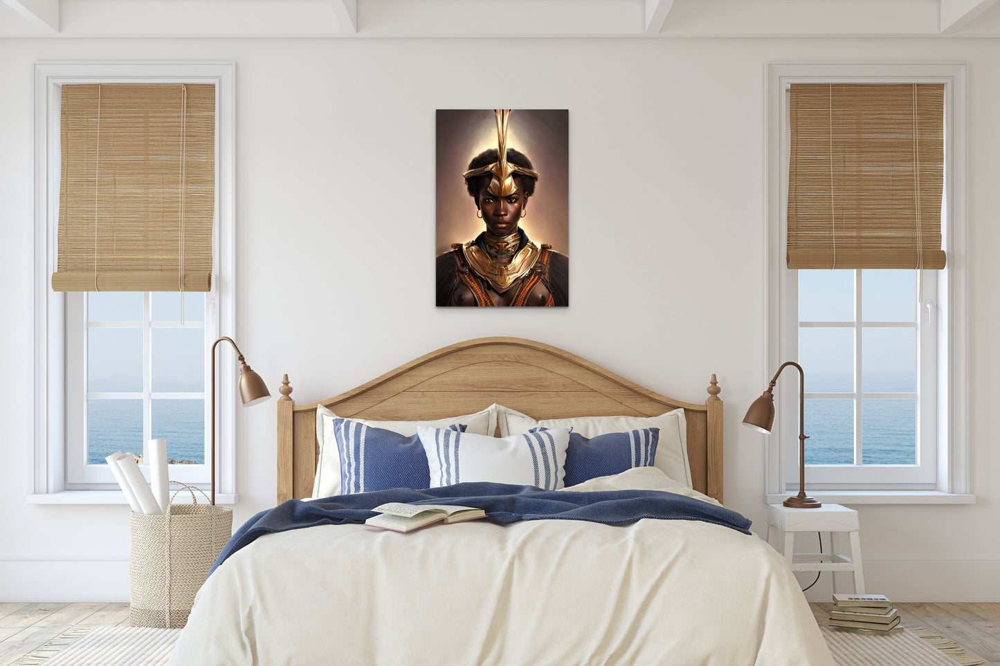 WARRIOR GWYNJARA, African Portrait Canvas Wall Art.