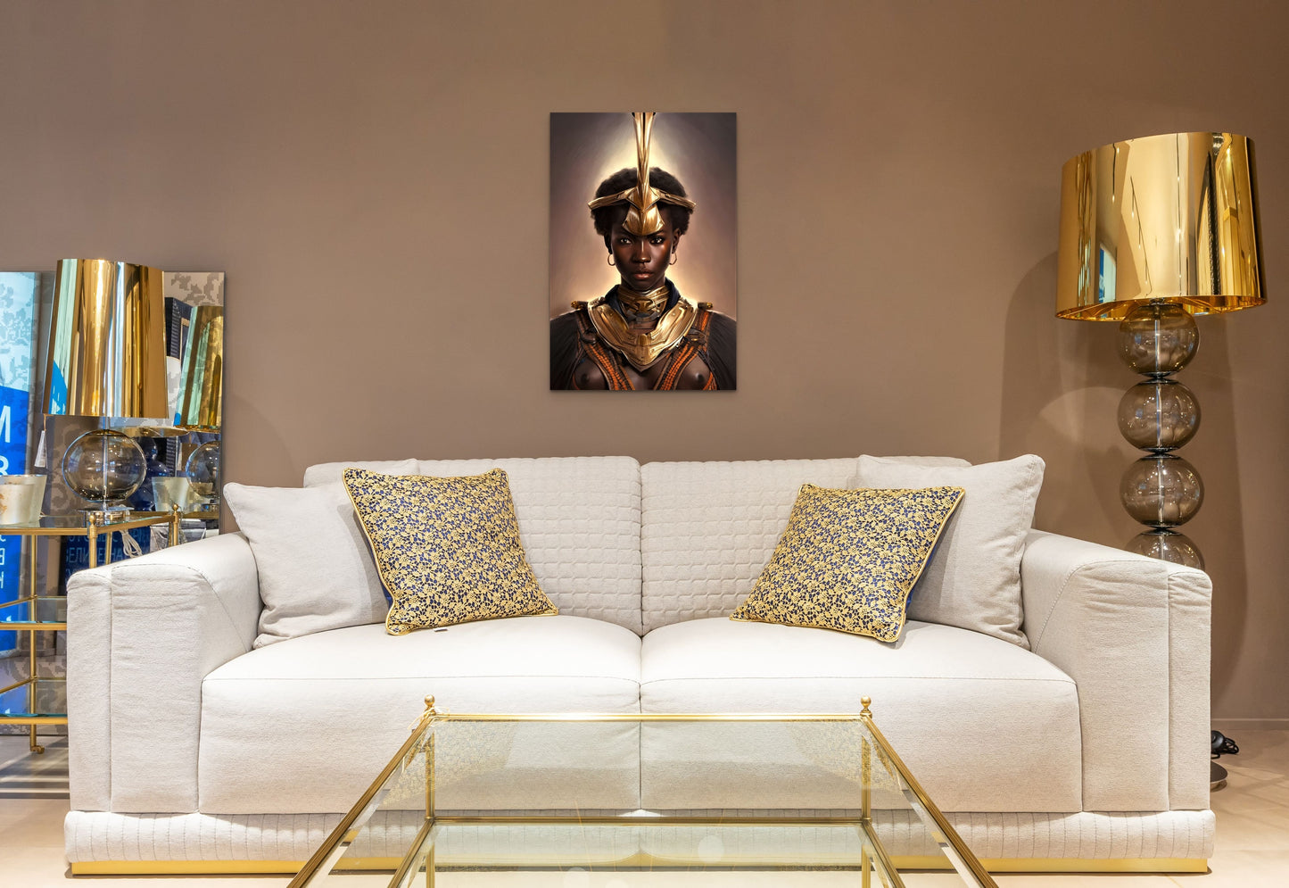 WARRIOR GWYNJARA, African Portrait Canvas Wall Art.