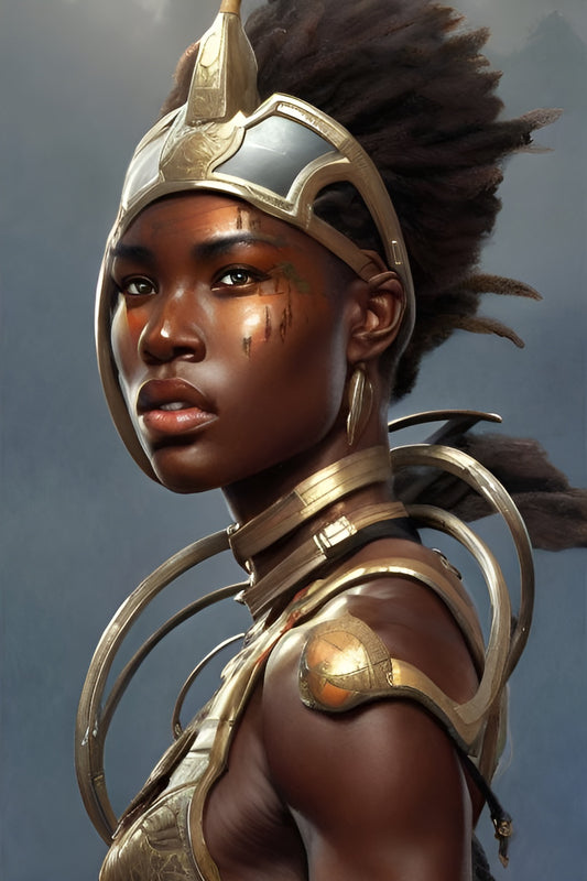 WARRIOR JUANEDRIN, African Portrait Canvas Wall Art.