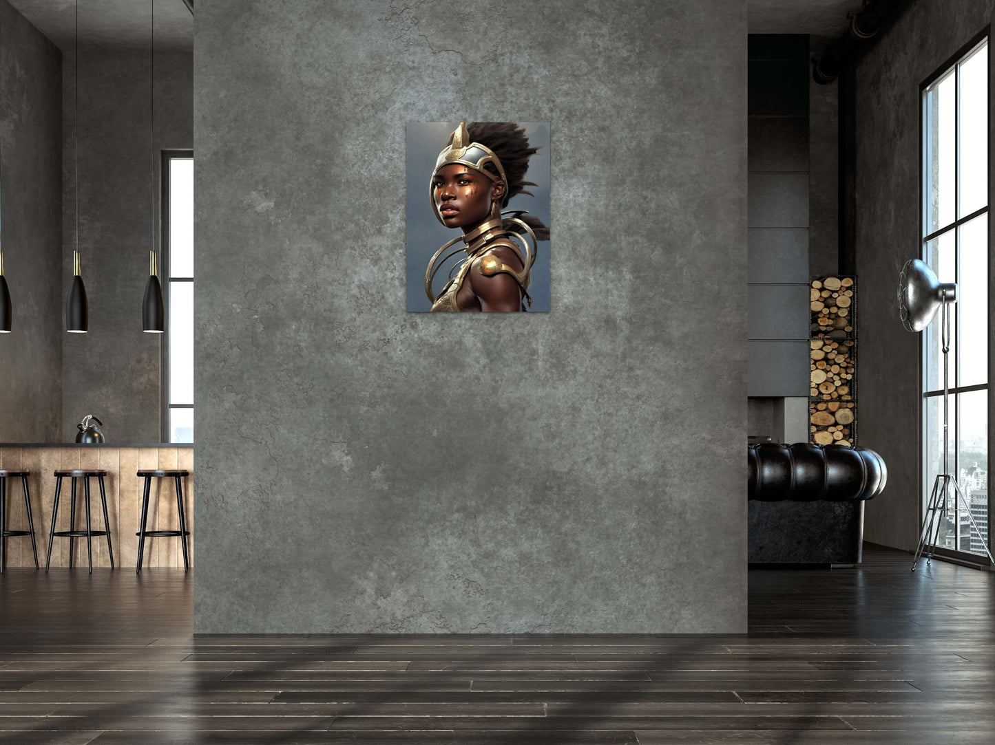 WARRIOR JUANEDRIN, African Portrait Canvas Wall Art.