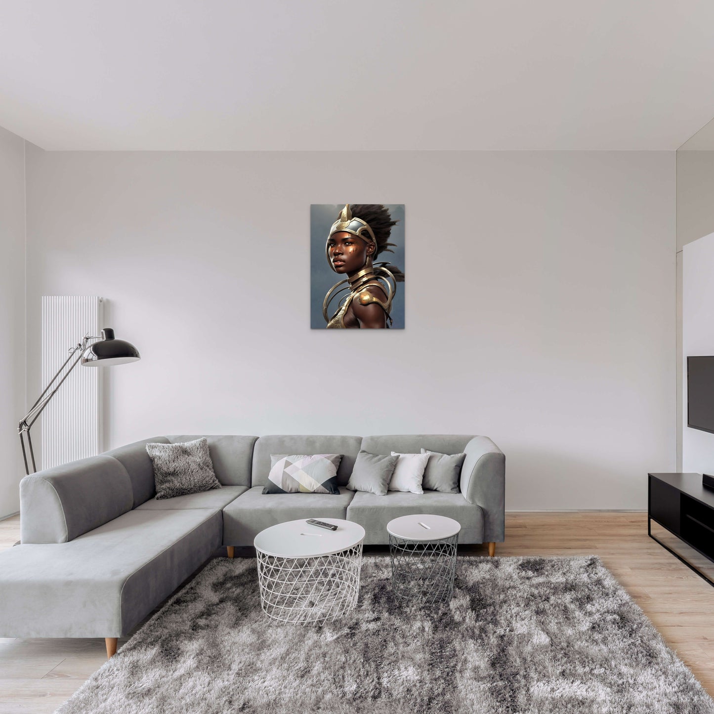 WARRIOR JUANEDRIN, African Portrait Canvas Wall Art.