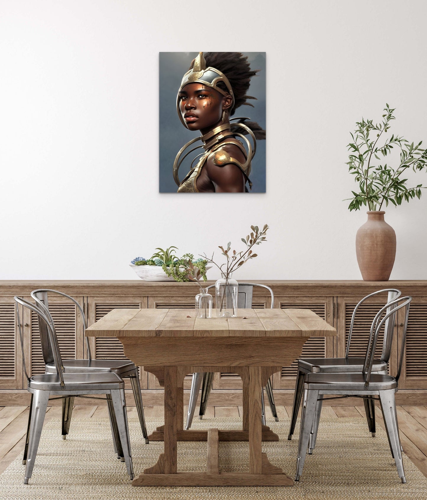 WARRIOR JUANEDRIN, African Portrait Canvas Wall Art.