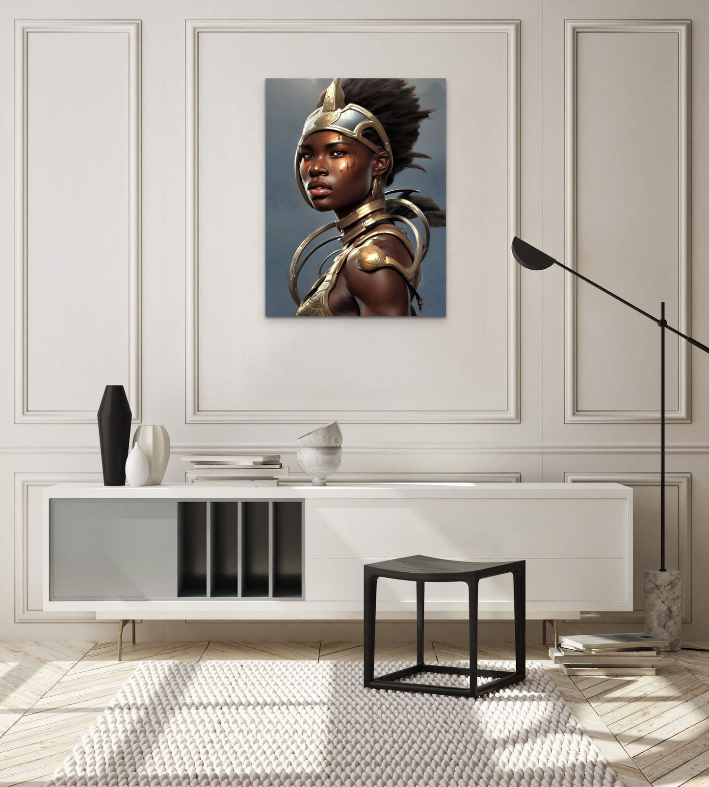 WARRIOR JUANEDRIN, African Portrait Canvas Wall Art.