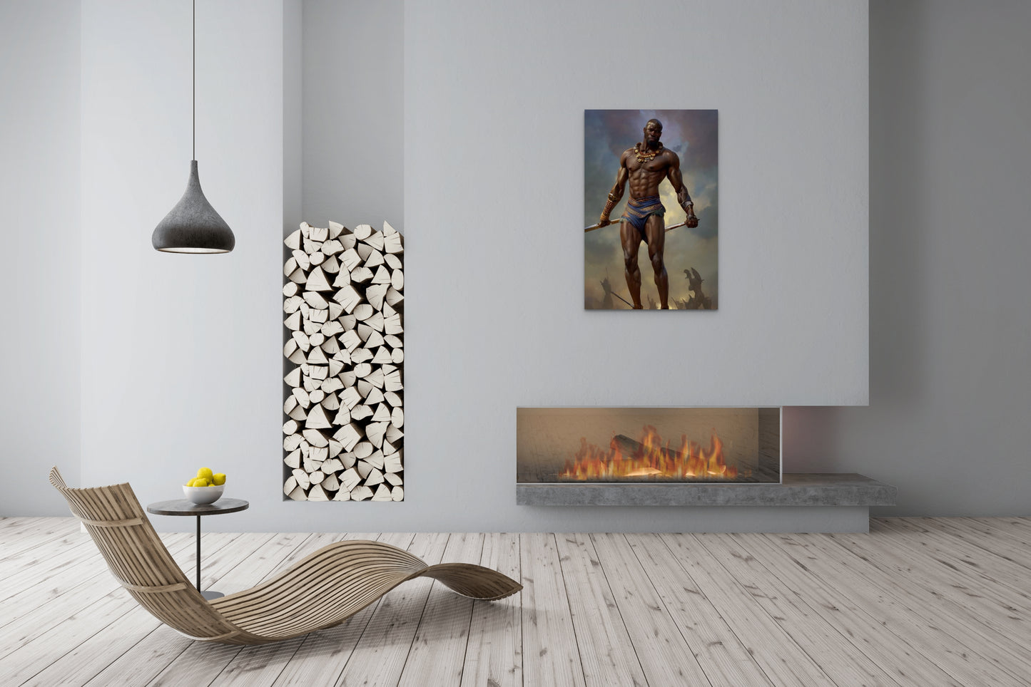 WARRIOR KANANEE, African Portrait Canvas Wall Art.