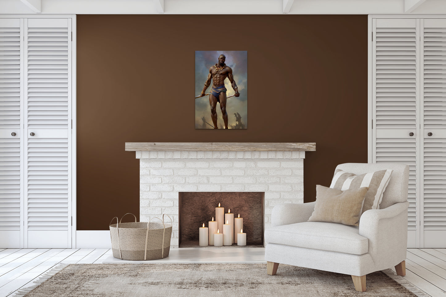 WARRIOR KANANEE, African Portrait Canvas Wall Art.