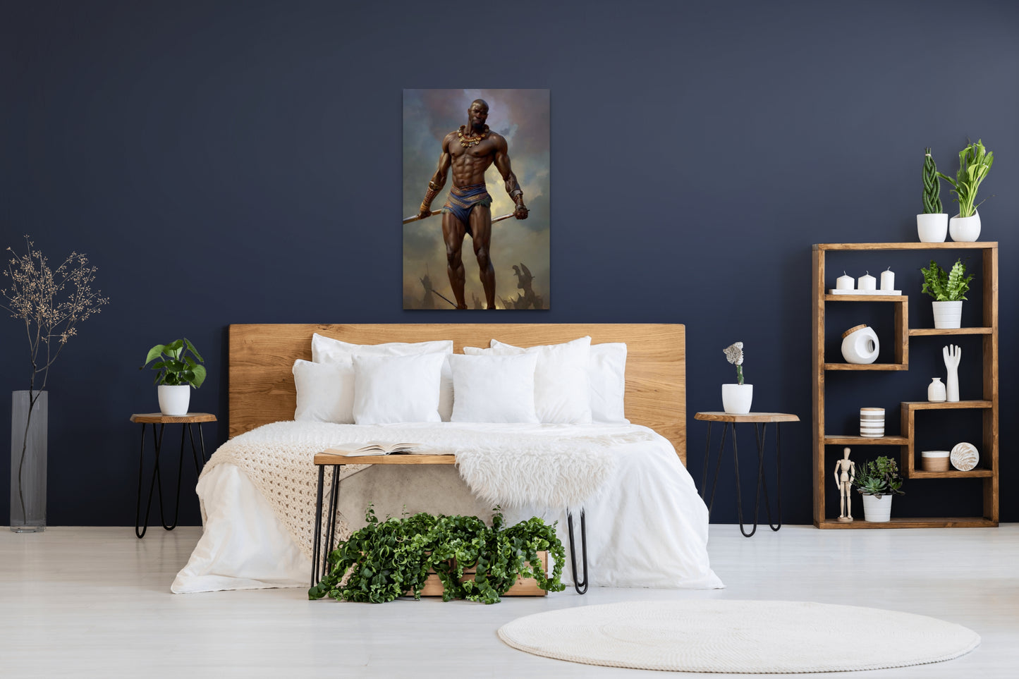 WARRIOR KANANEE, African Portrait Canvas Wall Art.