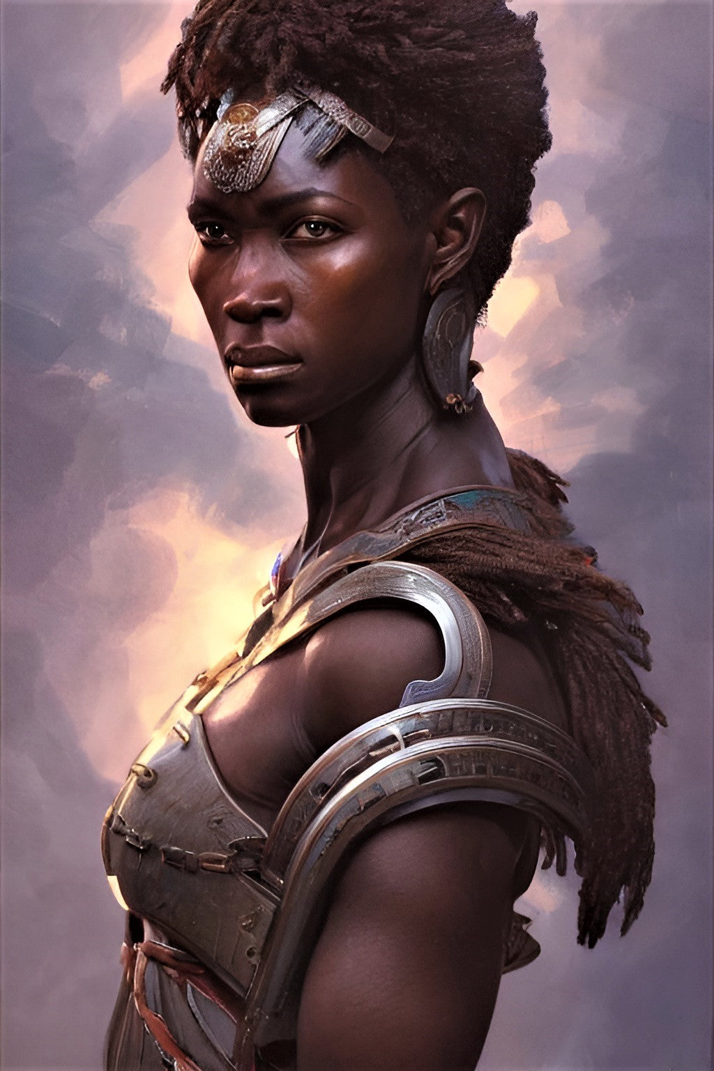 WARRIOR KILJAUNA, African Portrait Canvas Wall Art.