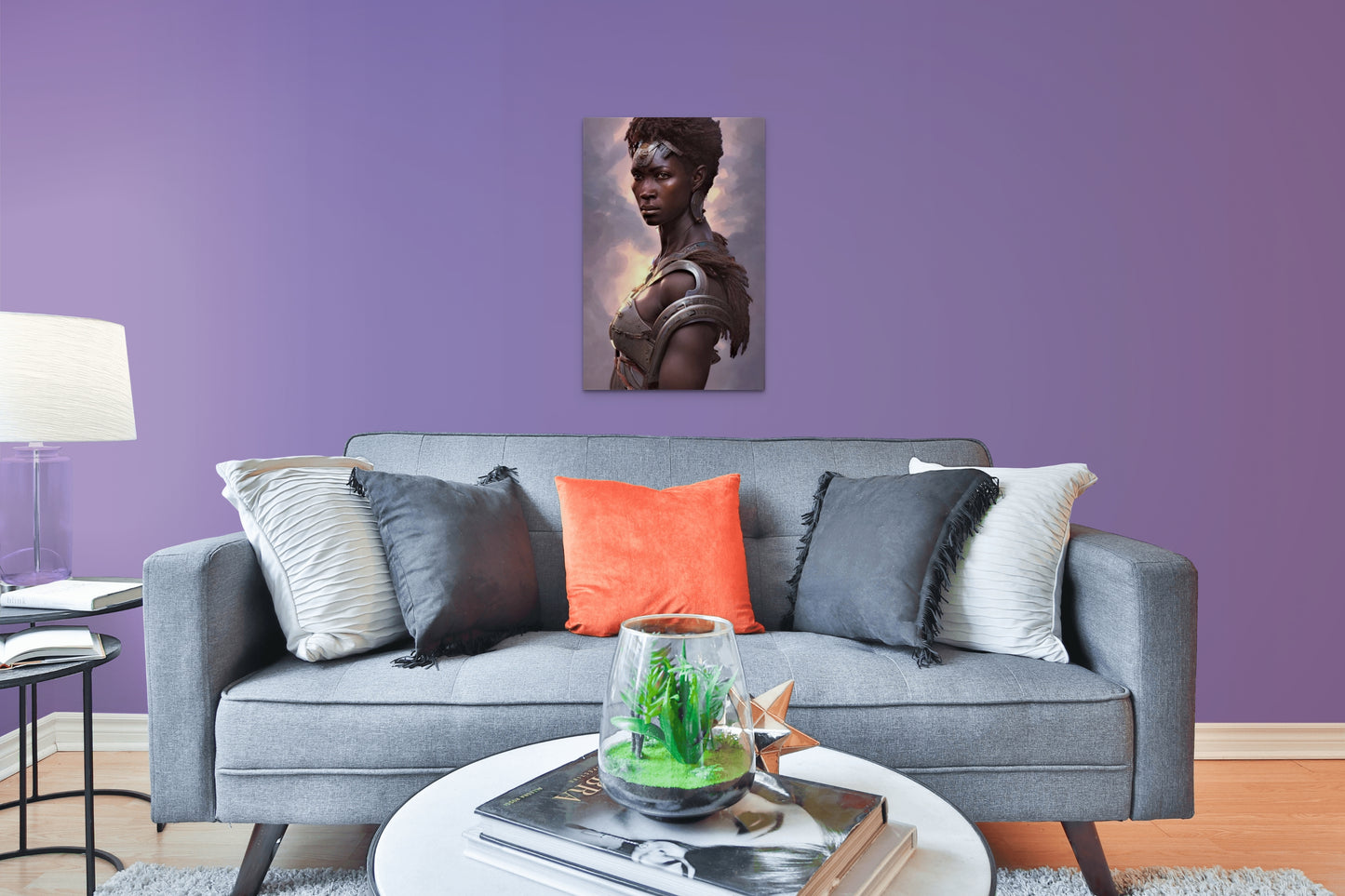 WARRIOR KILJAUNA, African Portrait Canvas Wall Art.