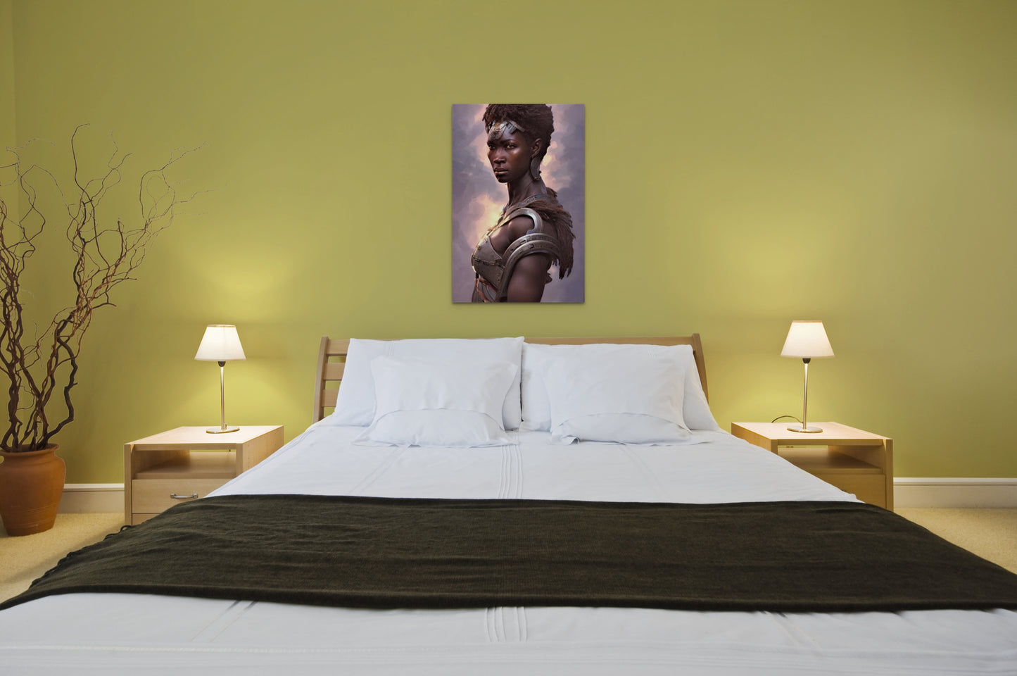 WARRIOR KILJAUNA, African Portrait Canvas Wall Art.