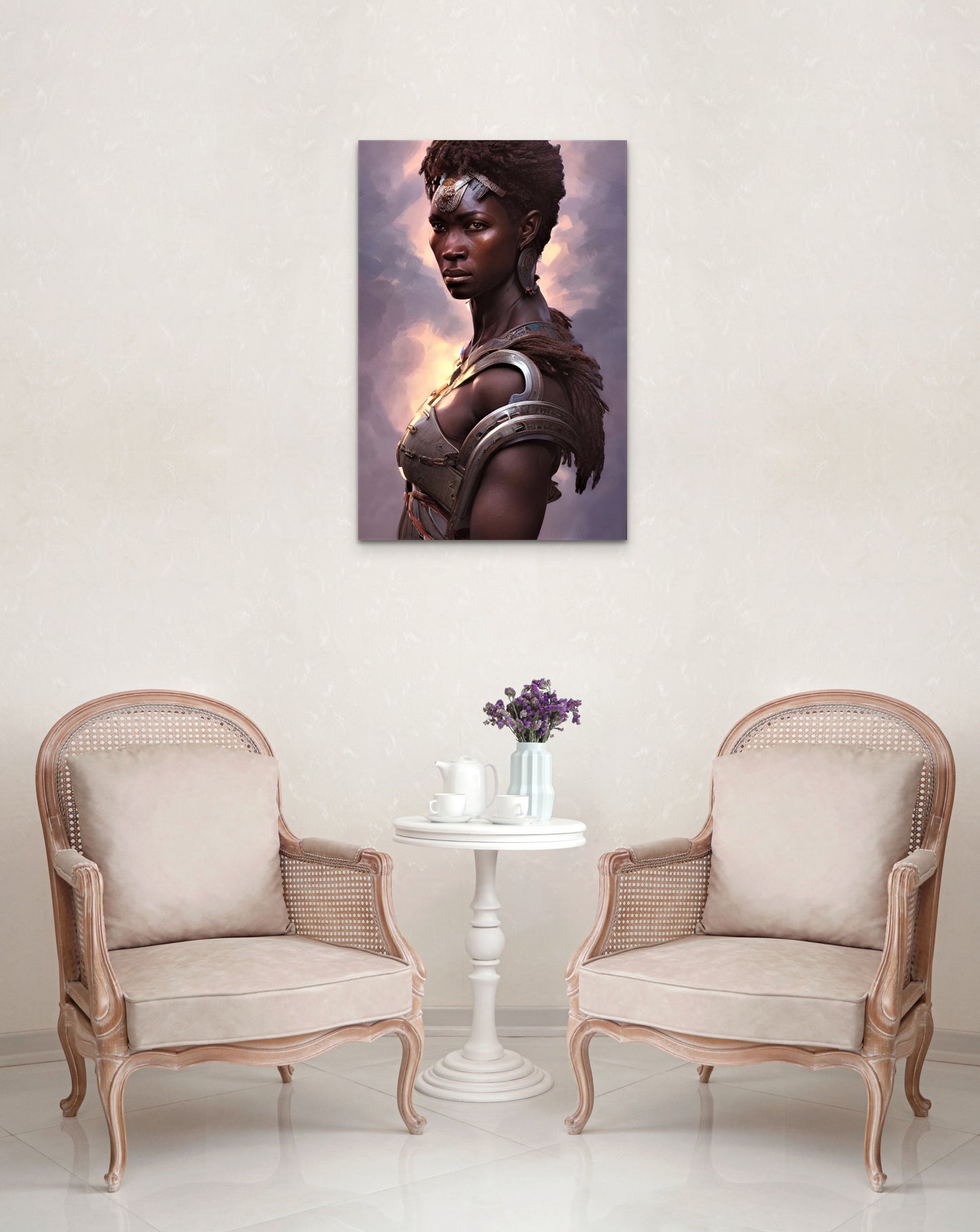 WARRIOR KILJAUNA, African Portrait Canvas Wall Art.