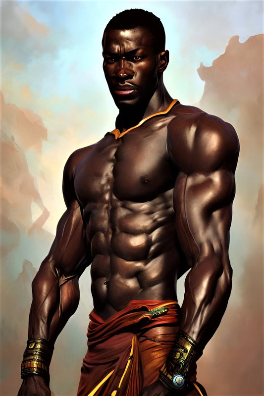 WARRIOR LURDONDEE, African Portrait Canvas Wall Art.