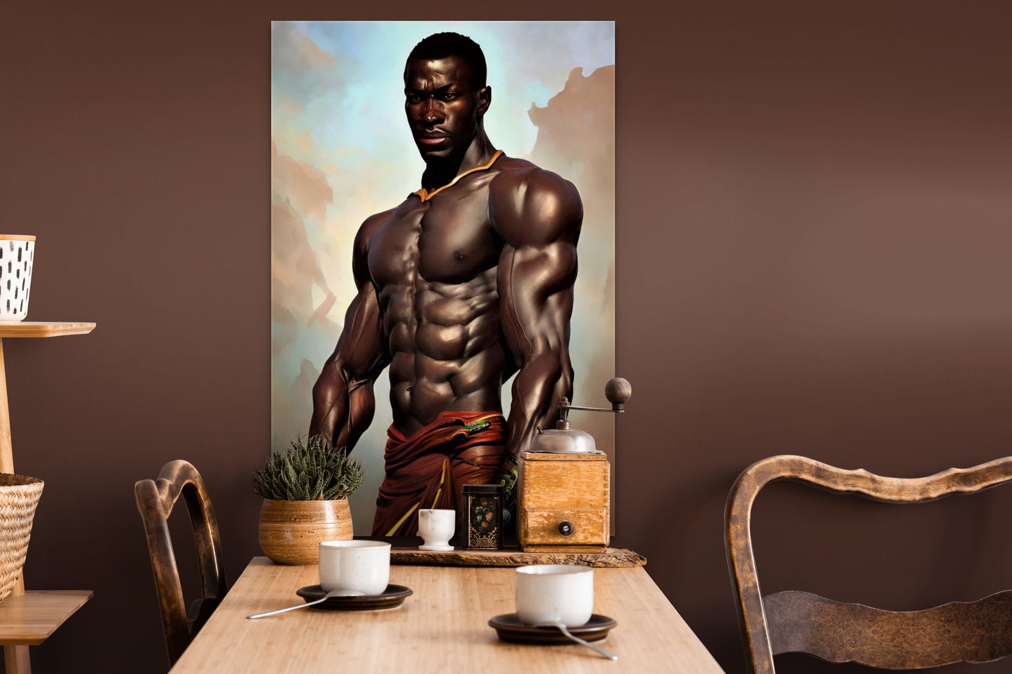 WARRIOR LURDONDEE, African Portrait Canvas Wall Art.