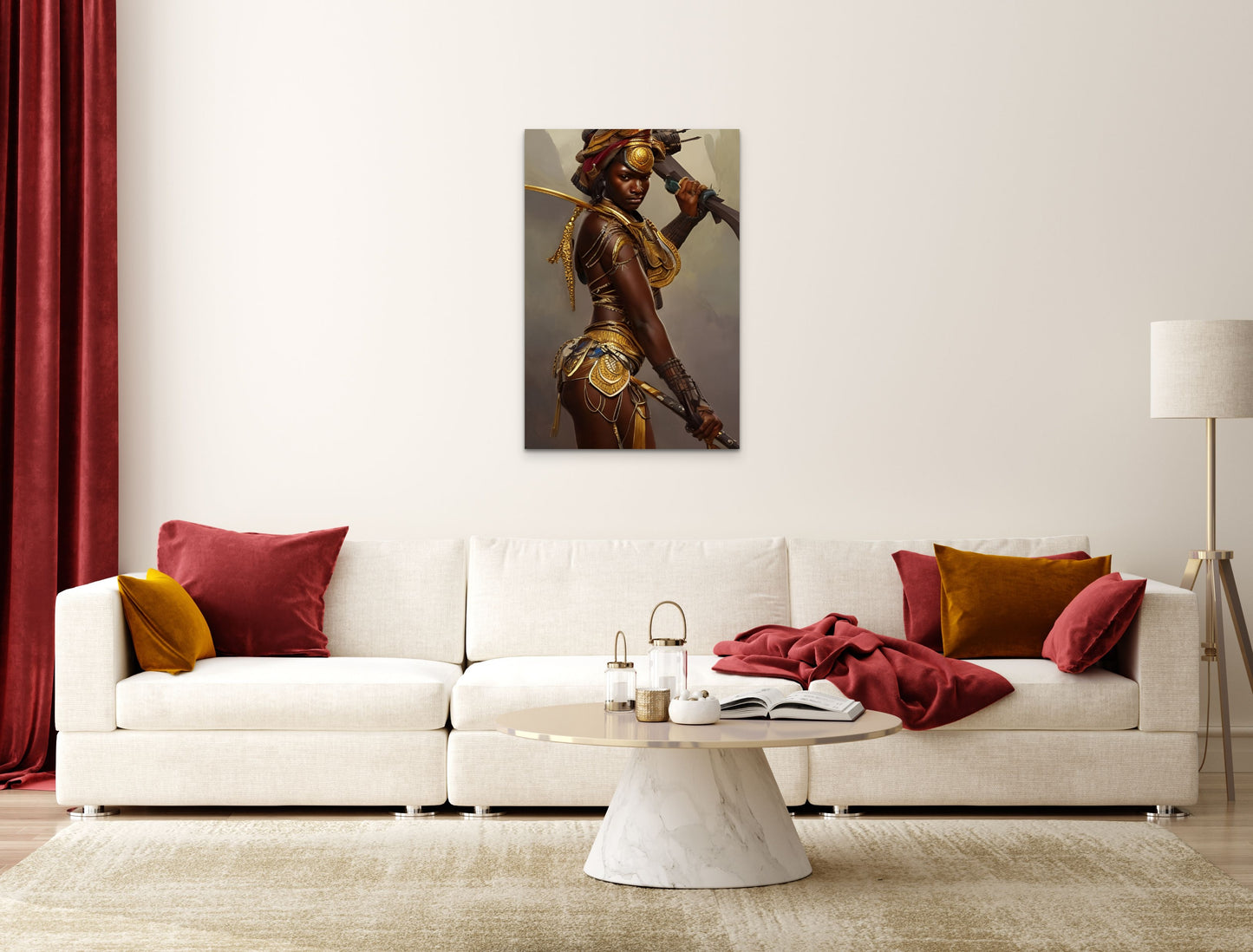WARRIOR PEHNYA, African Portrait Canvas Wall Art.