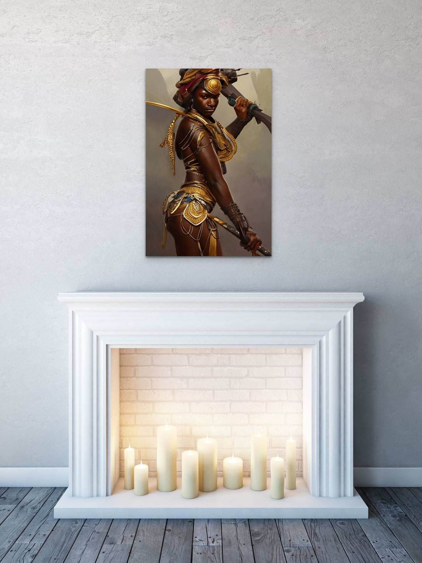 WARRIOR PEHNYA, African Portrait Canvas Wall Art.