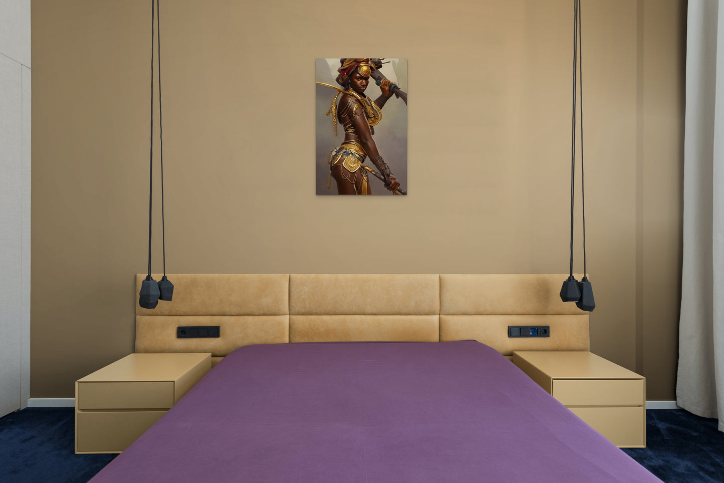 WARRIOR PEHNYA, African Portrait Canvas Wall Art.