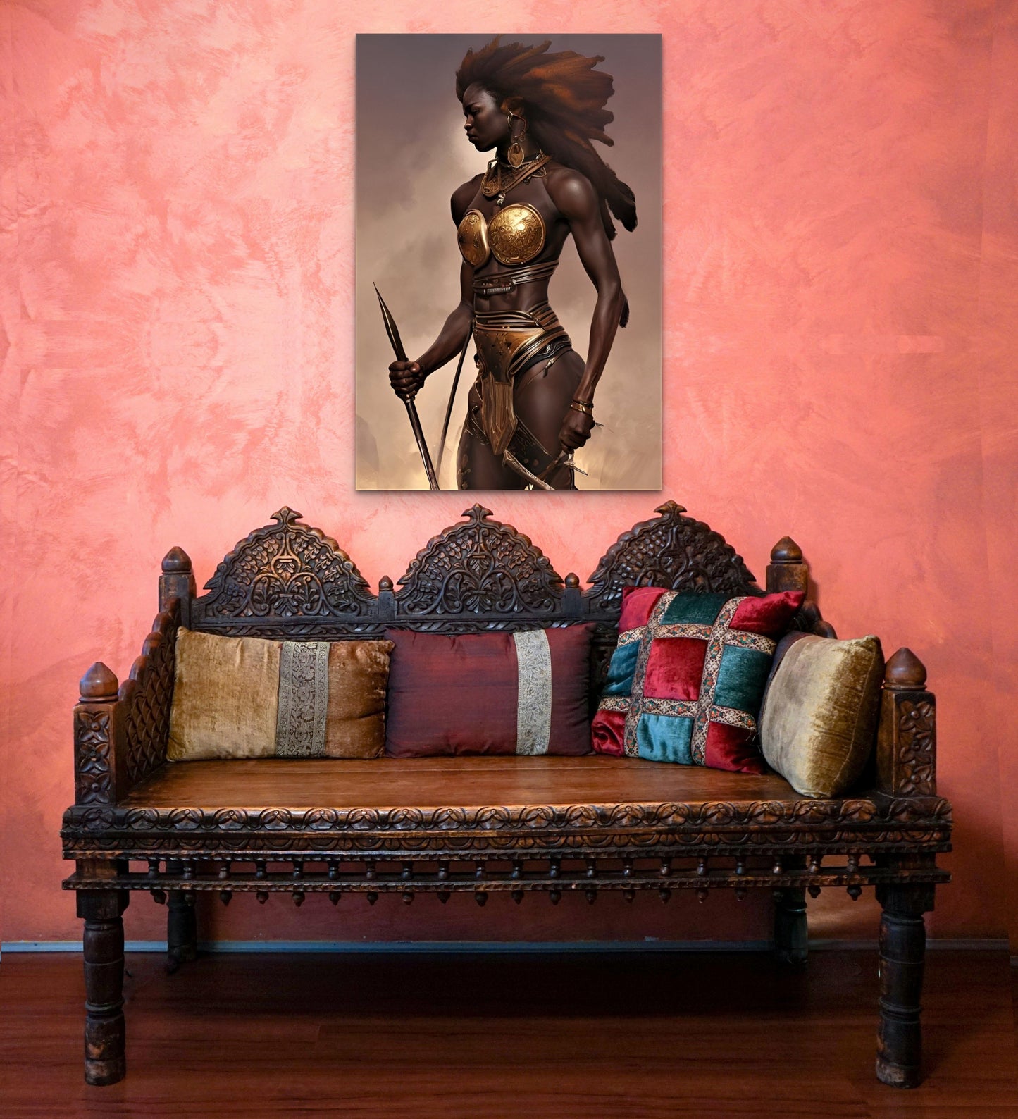 WARRIOR SEMANDA, African Portrait Canvas Wall Art.