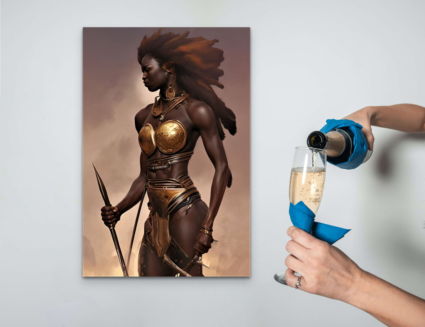 WARRIOR SEMANDA, African Portrait Canvas Wall Art.