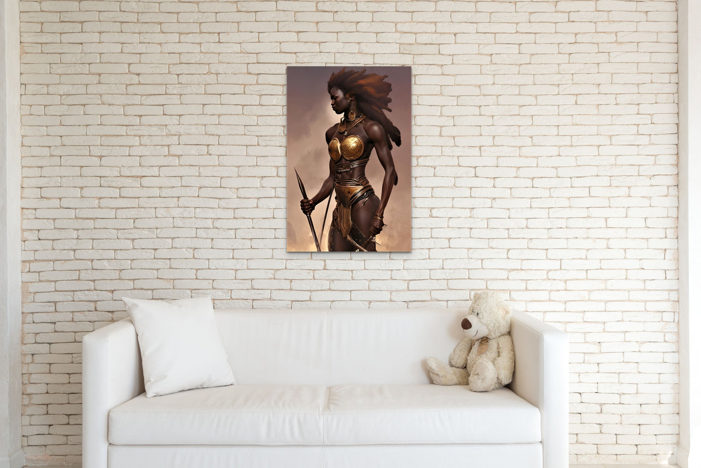 WARRIOR SEMANDA, African Portrait Canvas Wall Art.