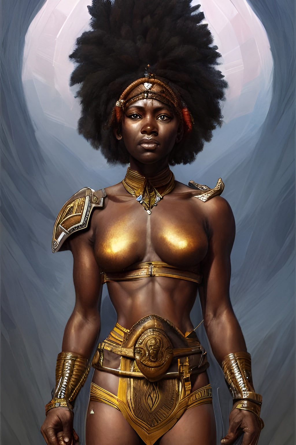 WARRIOR SUMONDA, African Portrait Canvas Wall Art.