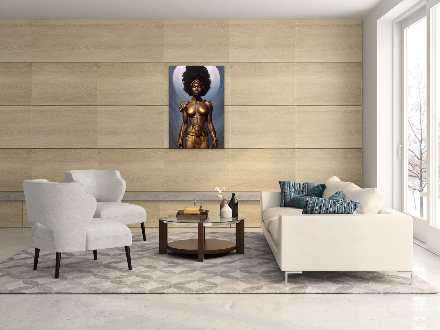 WARRIOR SUMONDA, African Portrait Canvas Wall Art.